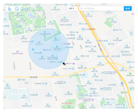 地图拓客区域搜索展示